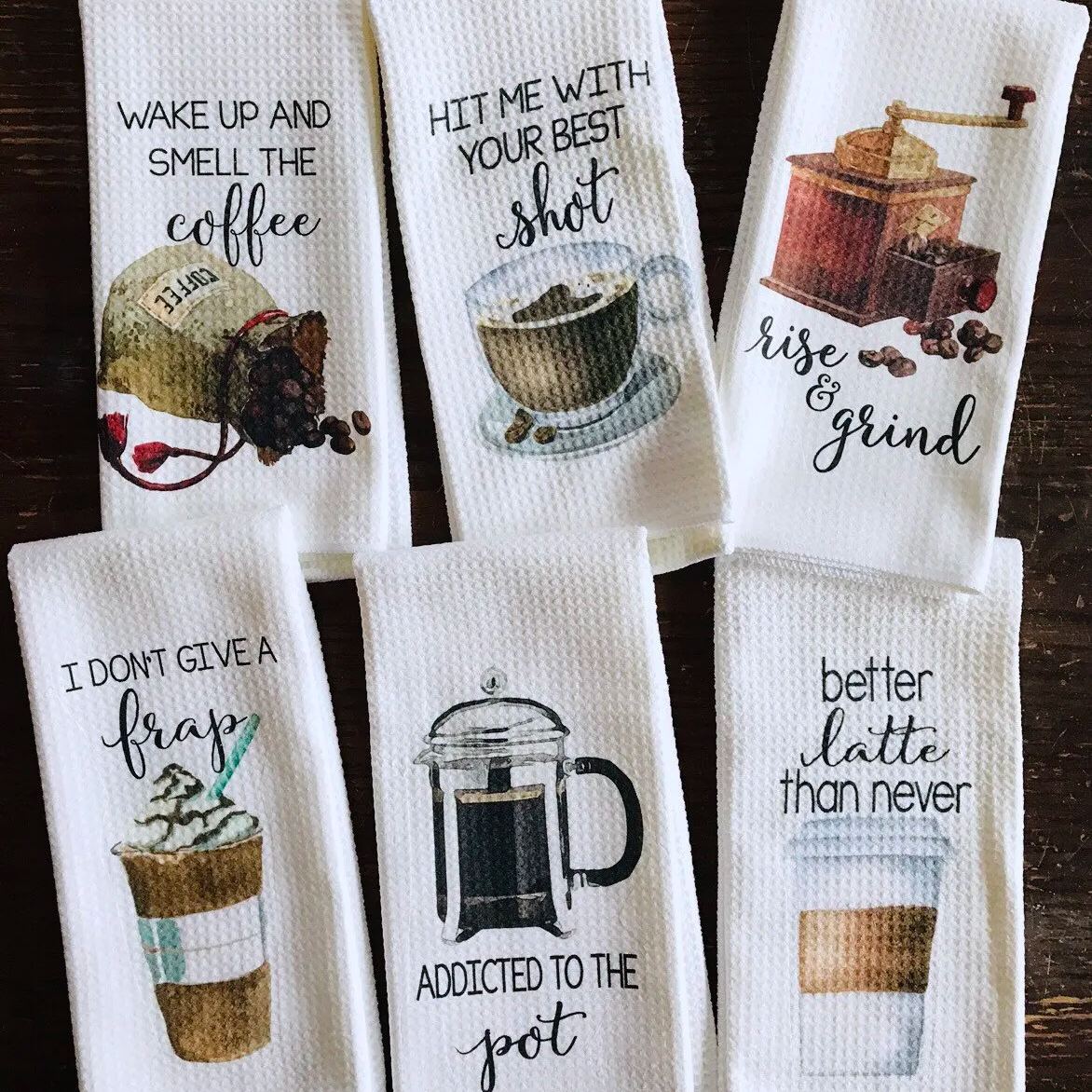 Funny Kitchen Towels - Coffee Decor