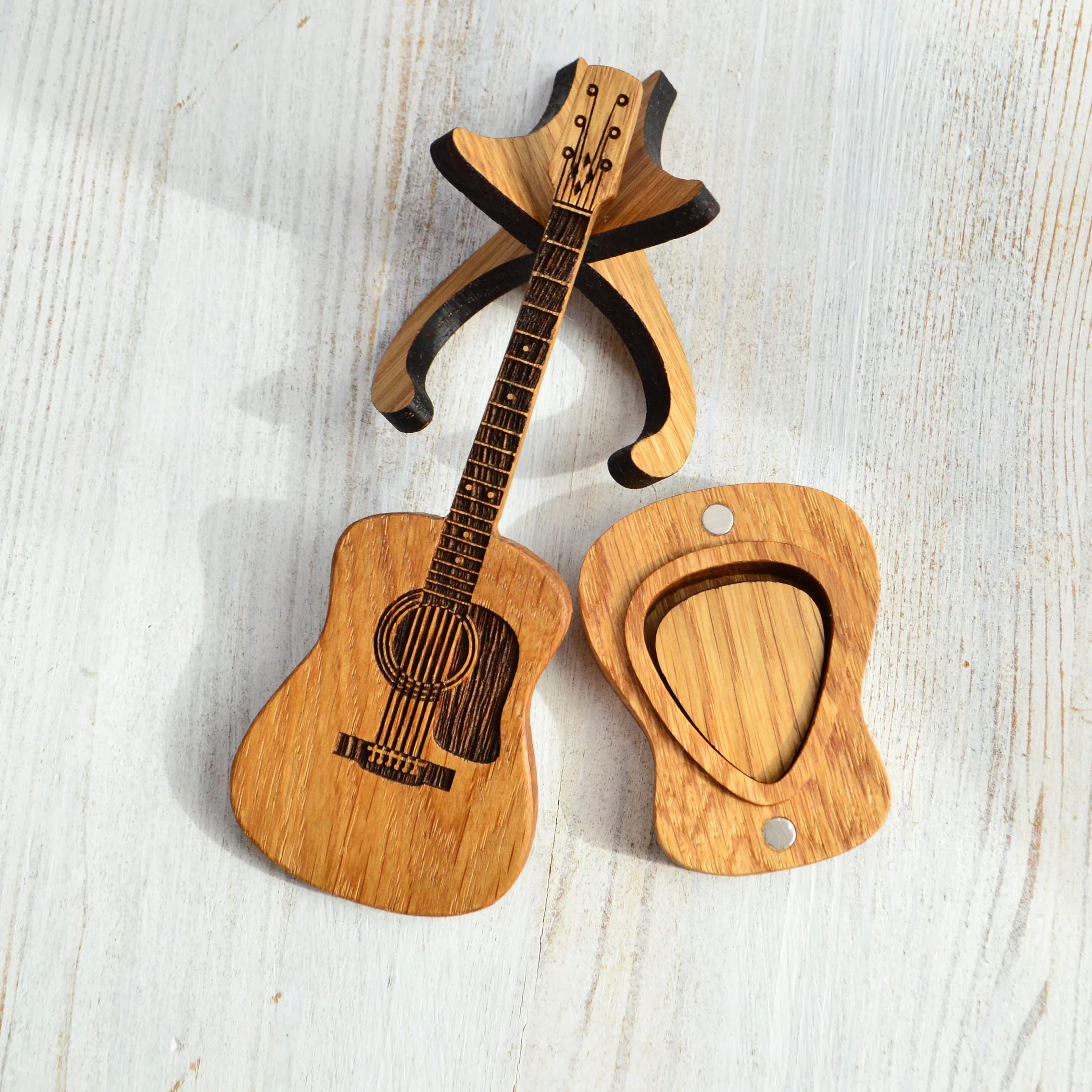 🎁Wooden Acoustic Guitar Pick Box🎸