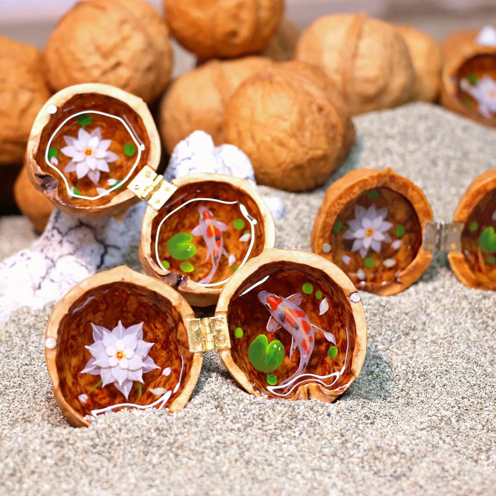 ✨Cute Mini Koi Fish Resin Painting