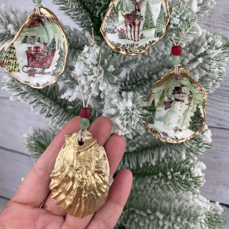 🎄Christmas Oyster Shell Ornament