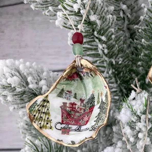 🎄Christmas Oyster Shell Ornament