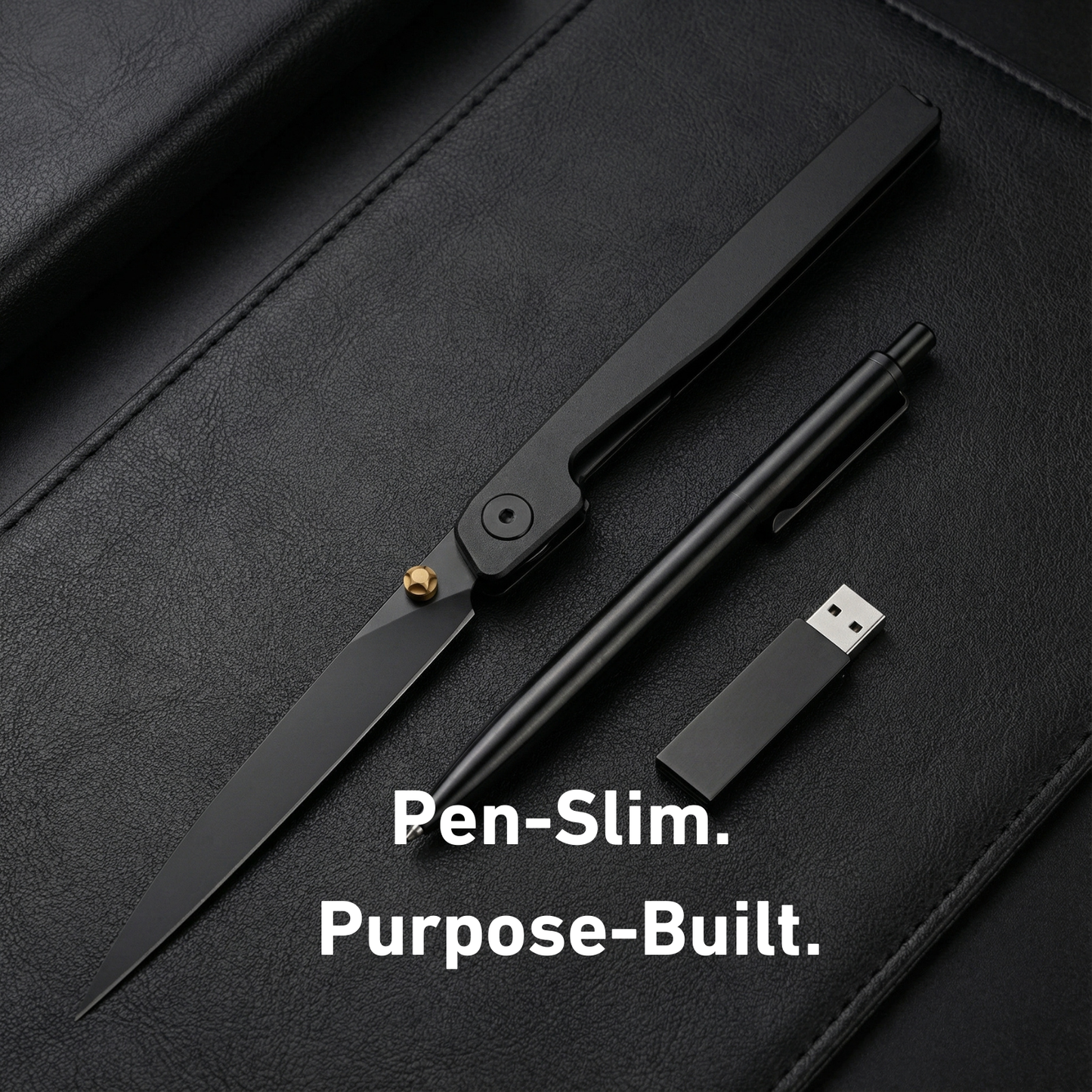🔥Last Day Sale 50% OFF🎉Lanky Liner Lock Front Flipper Knife Black Aluminum Handle