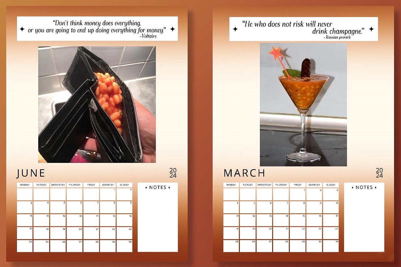 Baked Beans in Weird Places 2024 Calendar