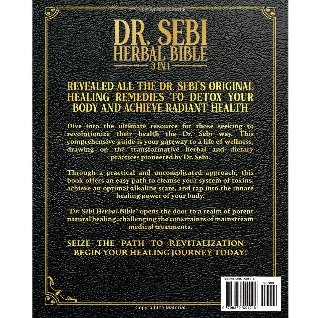 🌿Dr. Sebi's Herbal Bible [3-in-1] Body Cleanse & Healing Herbs Guide Book