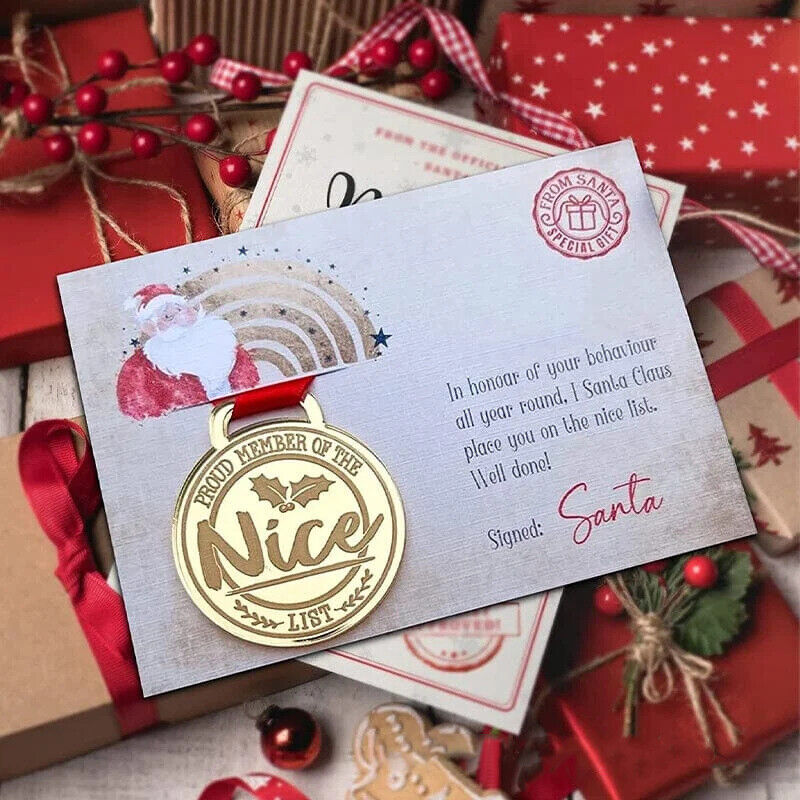 🥇Christmas Creative Badge Greeting Card💌