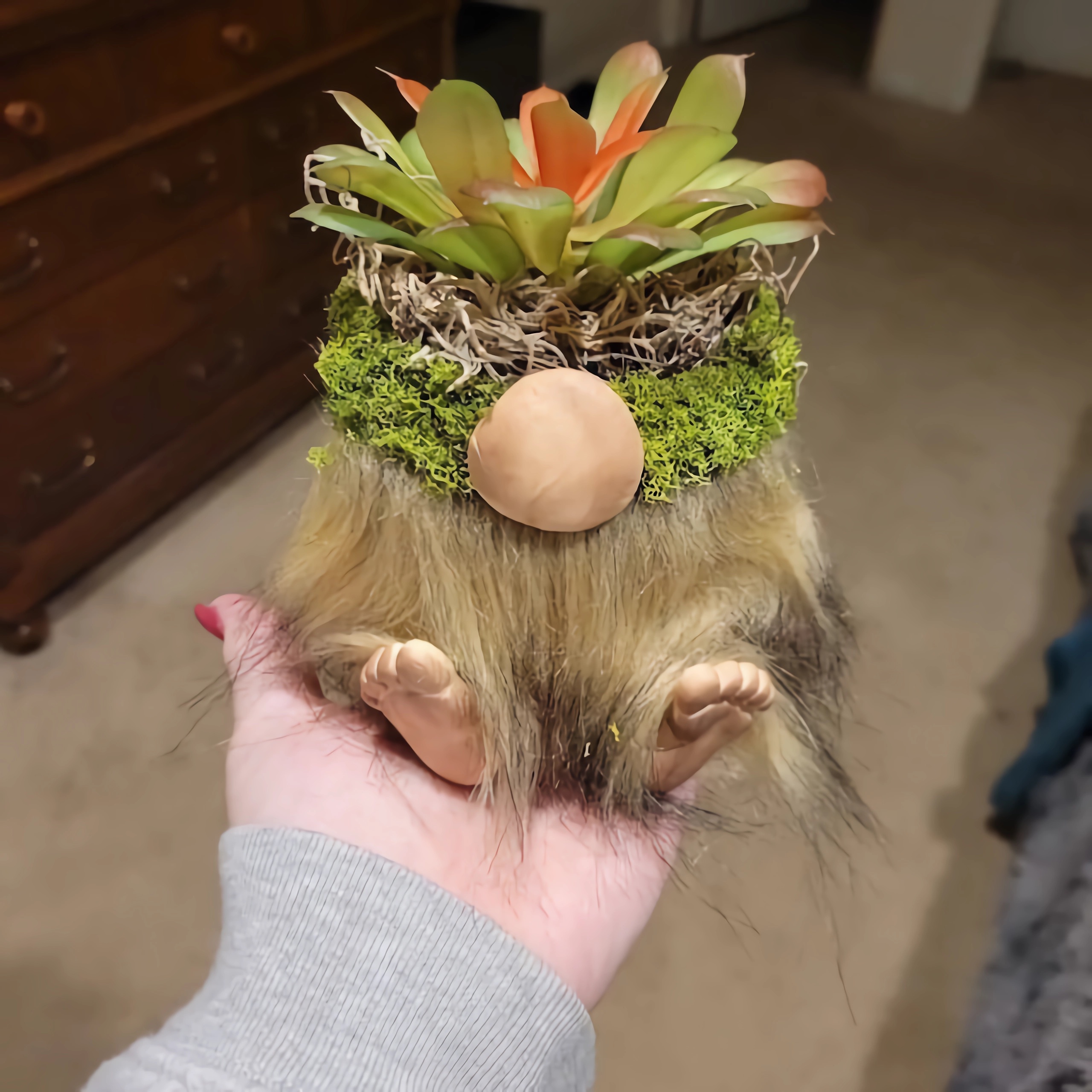 🌟Magic Gnome With Feet Clay Pots🧔