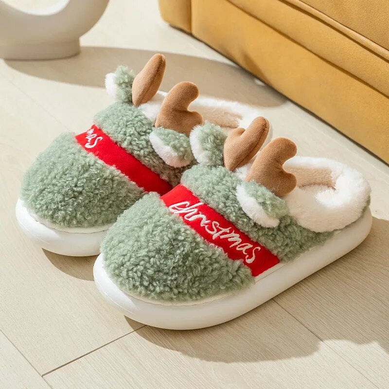 Reindeer Christmas Slippers
