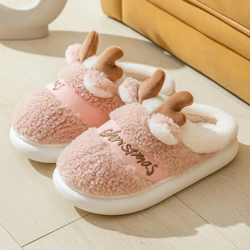 Reindeer Christmas Slippers