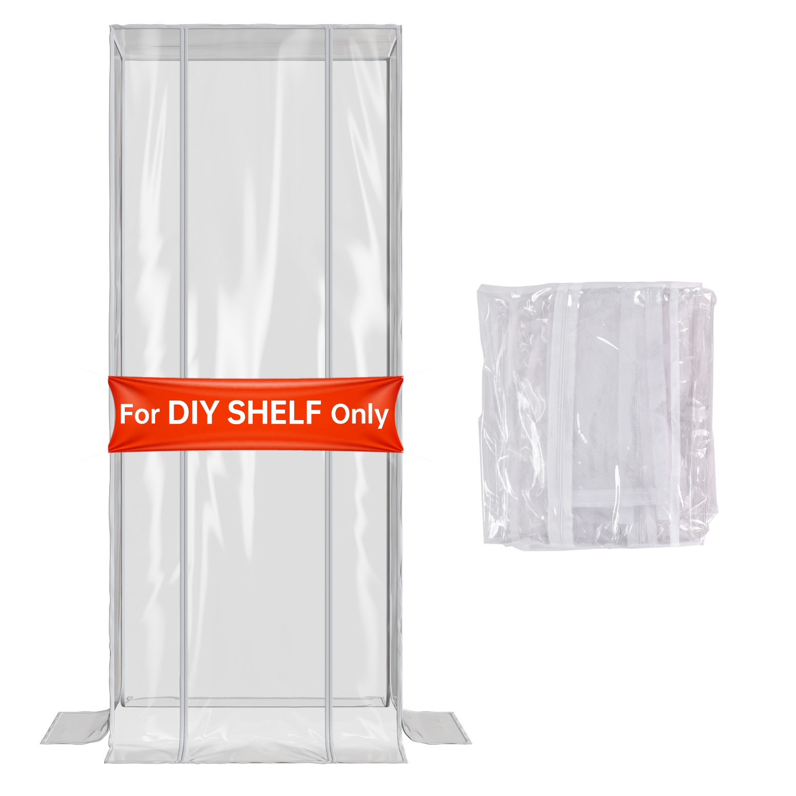 30.7"x14.5"x79.5" (78×37×202cm) Greenhouse Cover – Fits 29.5"x13.8"x71" (75×35×180cm) Plant Shelf with Grow Light – Bstrip