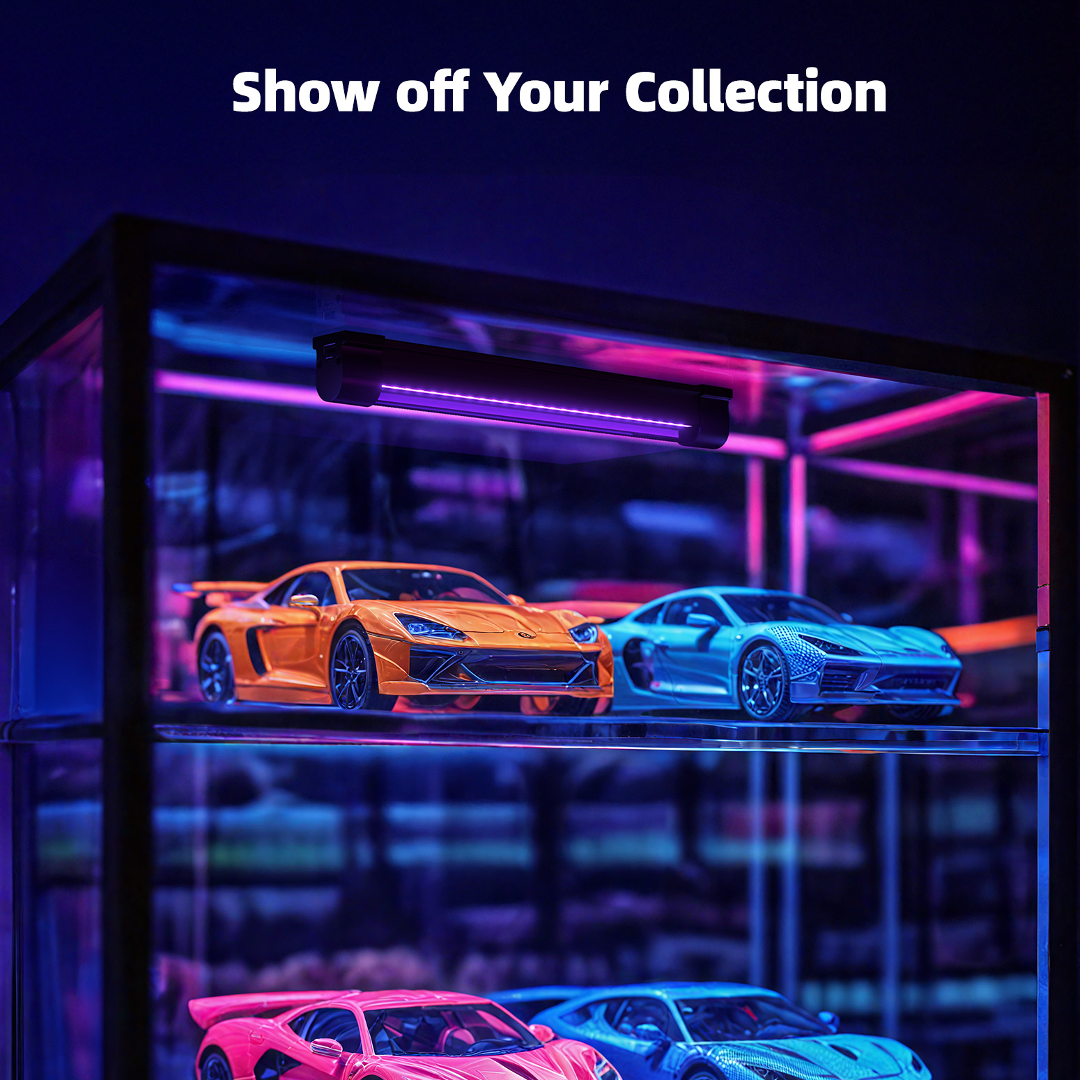 Bstrip Rechargeable Black Light, 2-Pack 11.8 Inch Battery Powered UV Blacklight Bar with 6000mAh Battery, 395-400nm Portable Magnetic Black Light for Glow Parties, Halloween, Body Paint, Pet Stain Detection