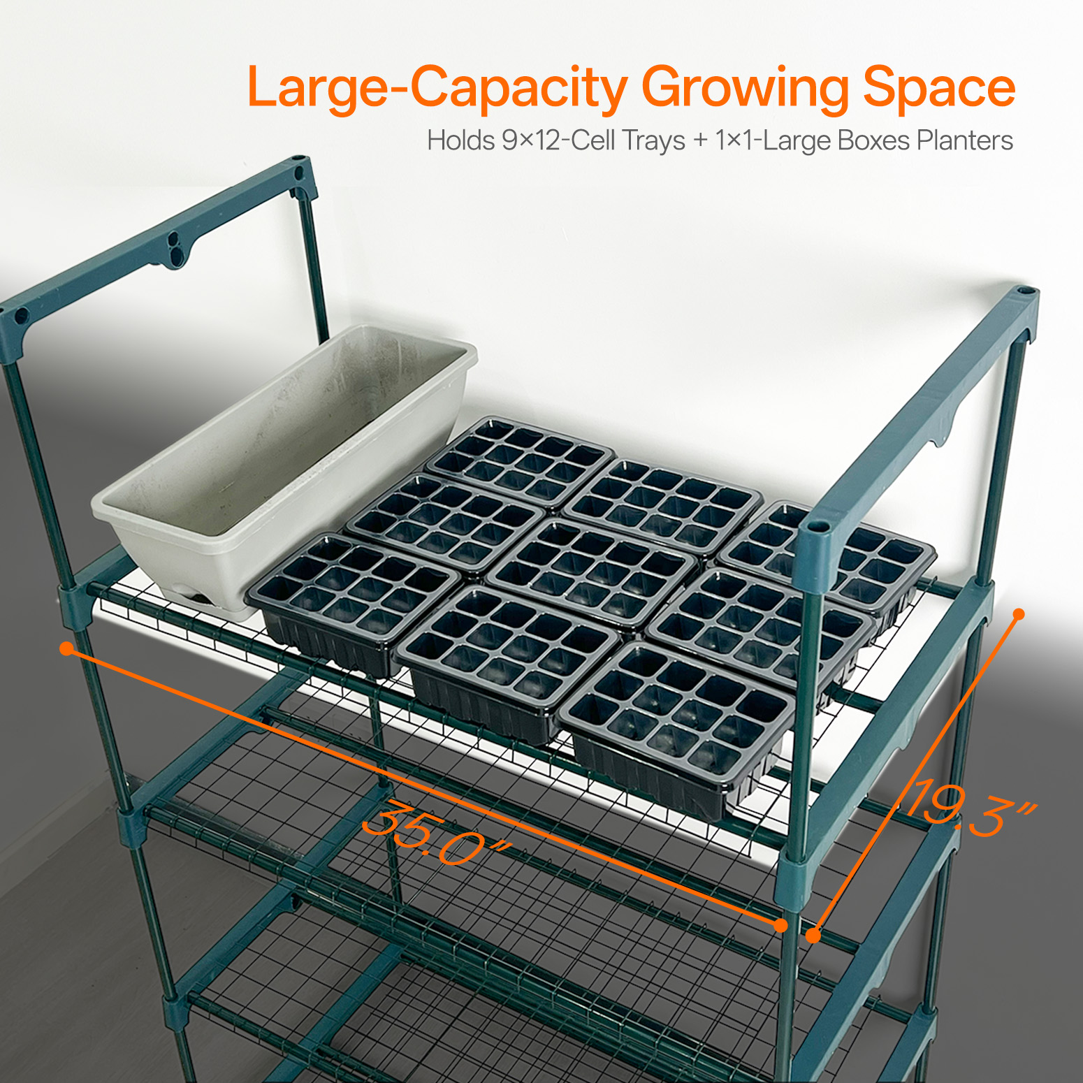 Bstrip 63" 4-Tier Indoor Greenhouse with Grow Lights, Mini Grow Tent with Timer, PVC Cover and Ventilation Windows