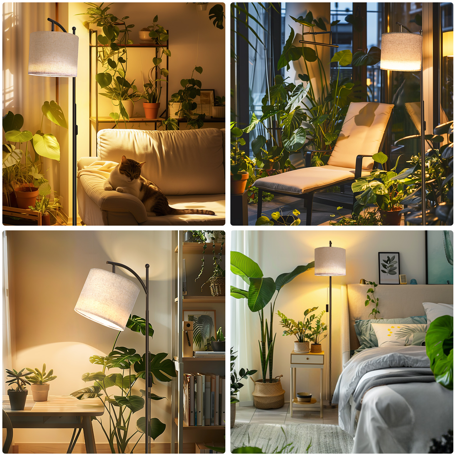 Bstrip 70.8" Tall Grow Light for Indoor Plants, 25W Full Spectrum Floor Lamp with Auto On/Off Timer, 3000K Adjustable Plant Light Stand for Seedlings, Flowering, Fruiting, Home Gardening