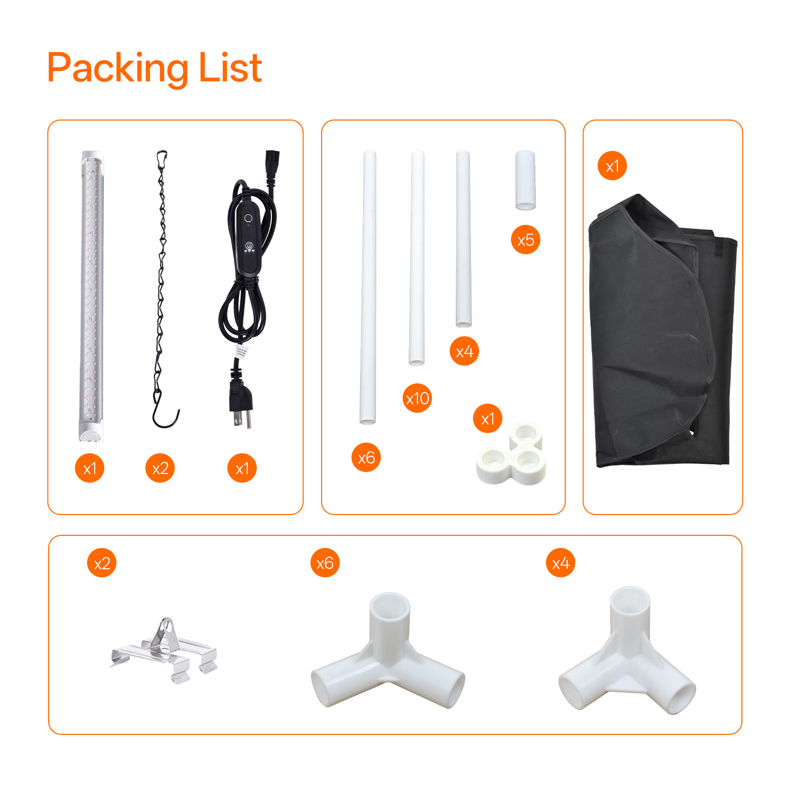 Bstrip Indoor Greenhouse with Grow Light, Mini Grow Tent with 18W Full Spectrum LED Light & Timer, Double-Layer Door Design with Oxford Fabric, Ventilation Windows for Seed Starting, 23.8"x15.7"x20.5"