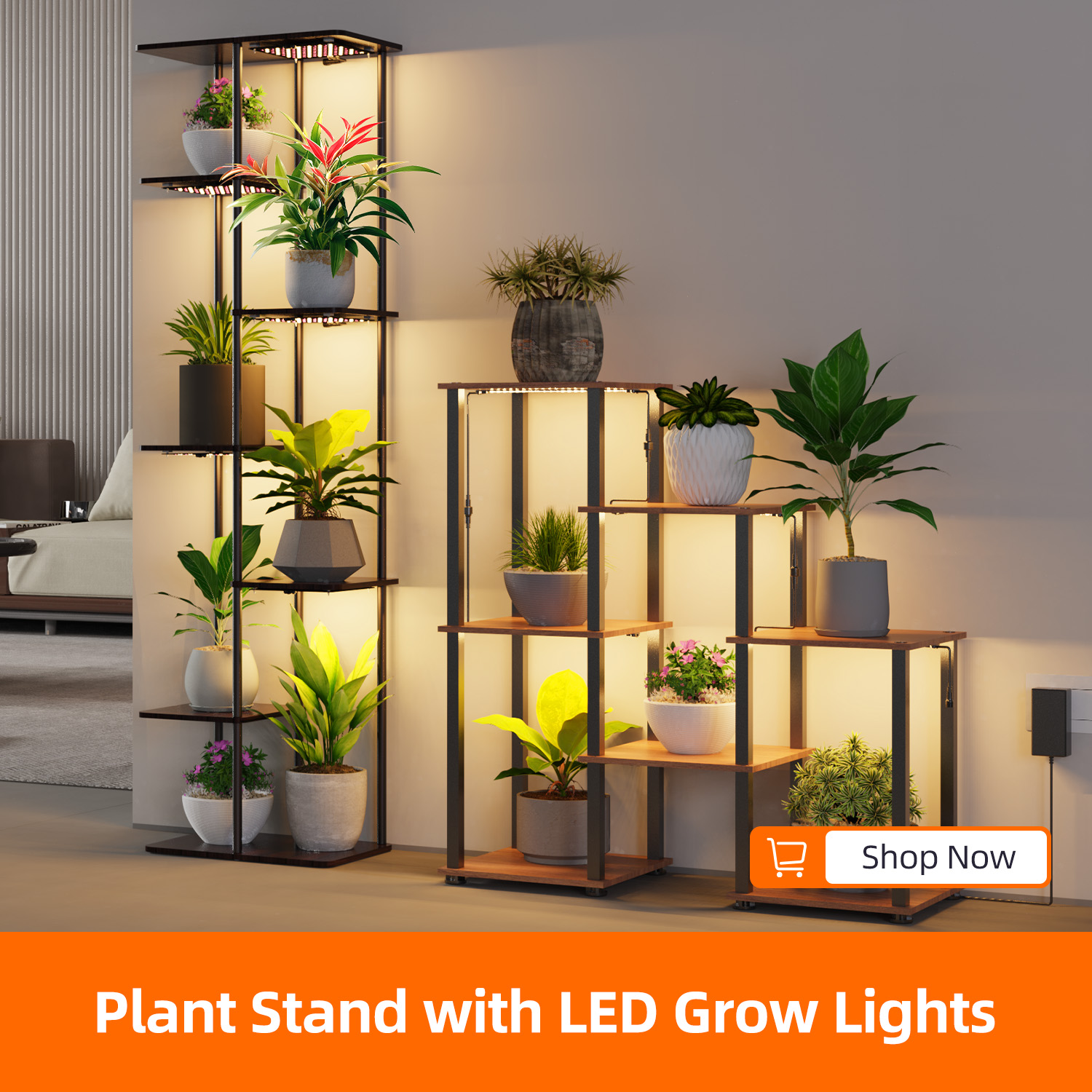 Plant Stand with LED Grow Lights