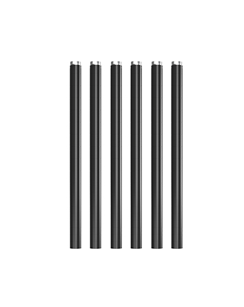 Bstrip 6 Packs 11.8" Black Metal Poles for 58x13.8x59in Indoor Greenhouse