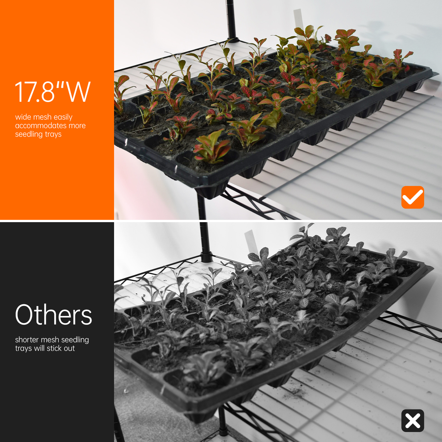 Bstrip 71" 5-Tier Plant Shelf with 120W T8 Grow Light, Large Indoor Plant Stand with Full Spectrum LED Lights and Locking Wheels