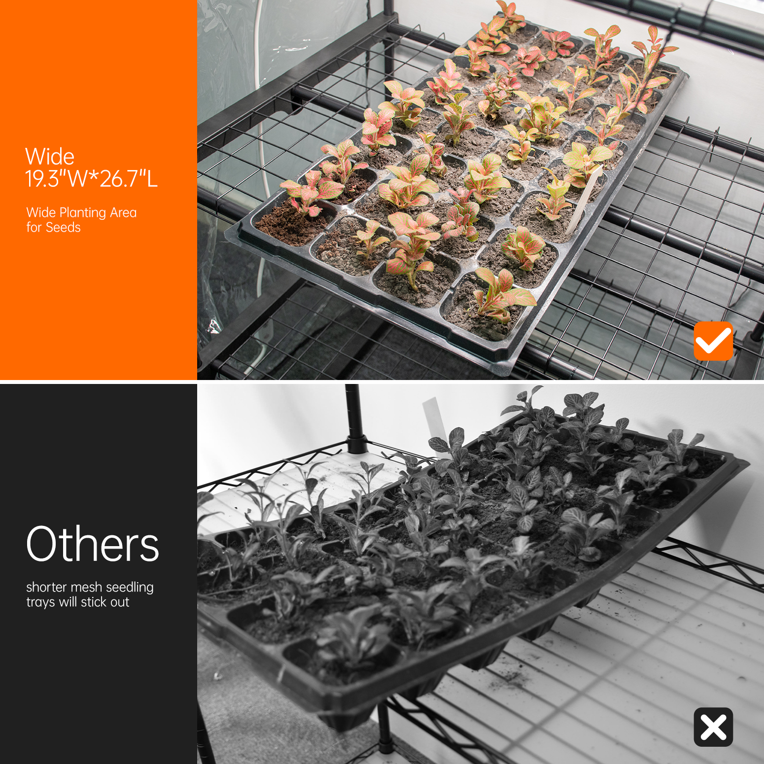 Bstrip Indoor Greenhouse with Grow Lights, 4-Tier Mini Greenhouse with 4 Pack 20W Full Spectrum Plant Lights, Timer Function & PVC Cover, 61.8" Plant Shelf for Seed Starting, Indoor Gardening, 27.2"x19.9"x61.8"