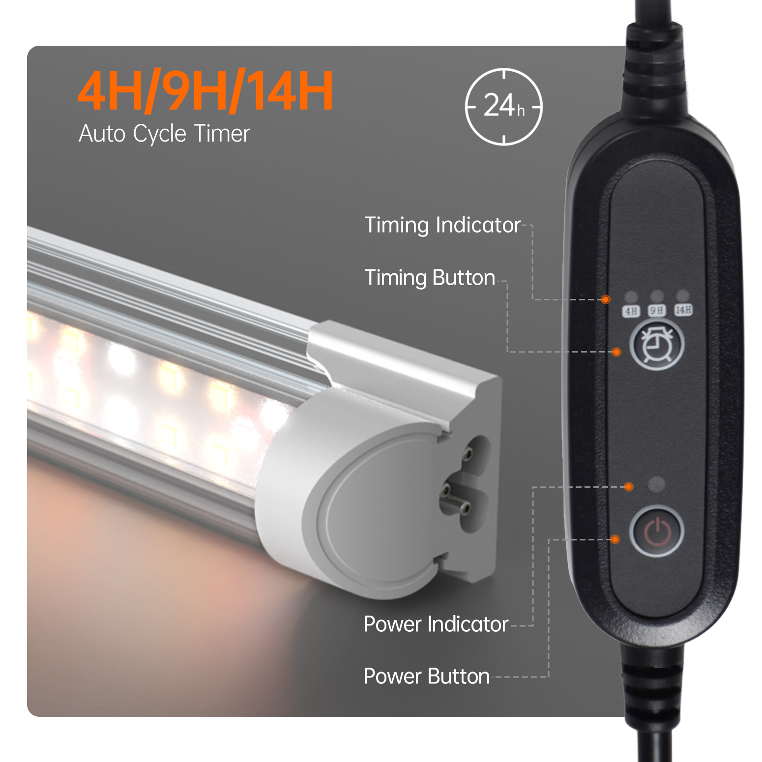 Bstrip 5-Tier Metal Plant Stand with Grow Lights, 59" Adjustable Shelf with 4 T8 Full Spectrum Lights & Timer