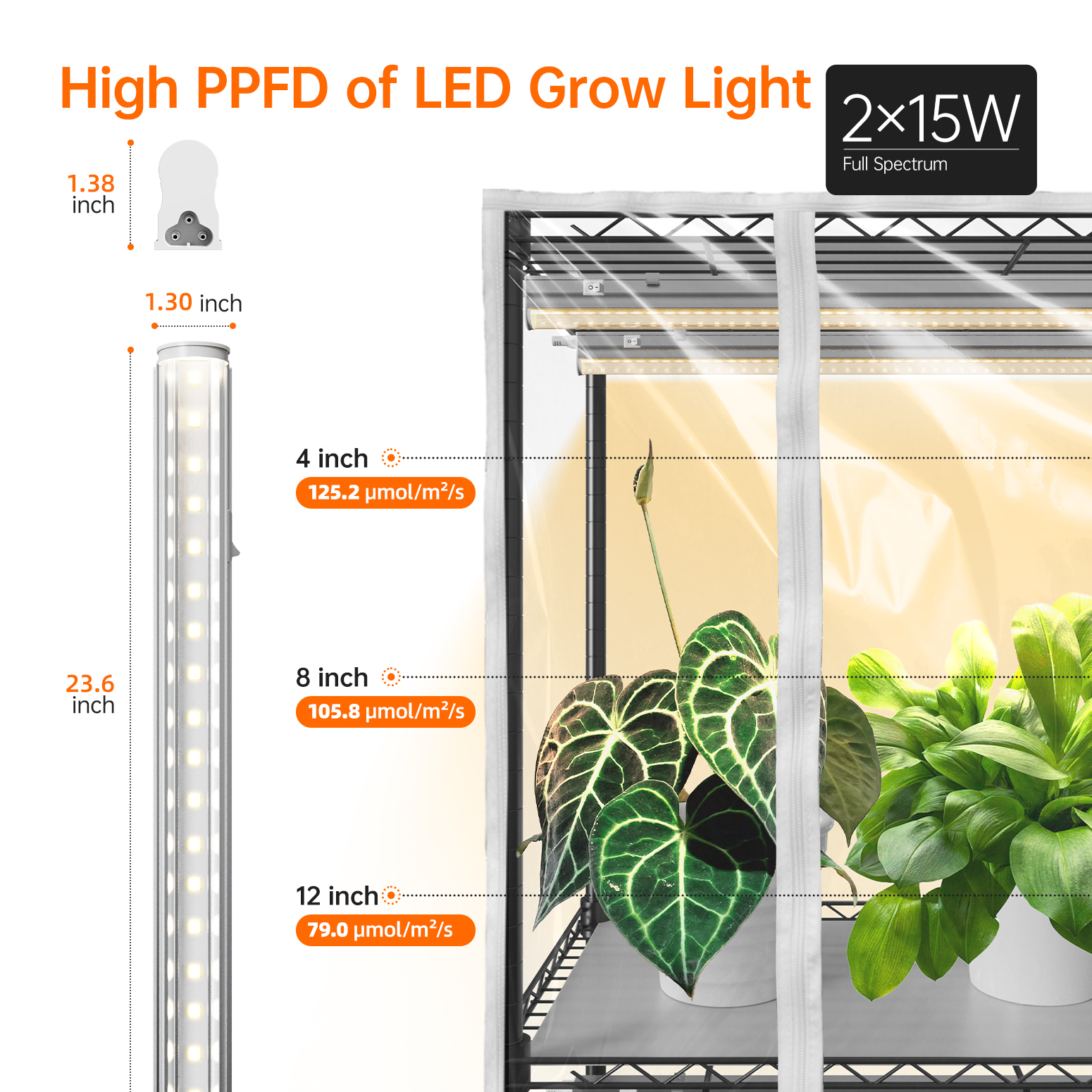 Bstrip Indoor Greenhouse with Grow Lights, 70.8 Inch Tall Plant Stand with 6-Pack Full Spectrum LED Plant Lights, Greenhouse Tent with Dual Power Cords & Wheels for Indoor Gardening, Seed Starting, Tropical Plants