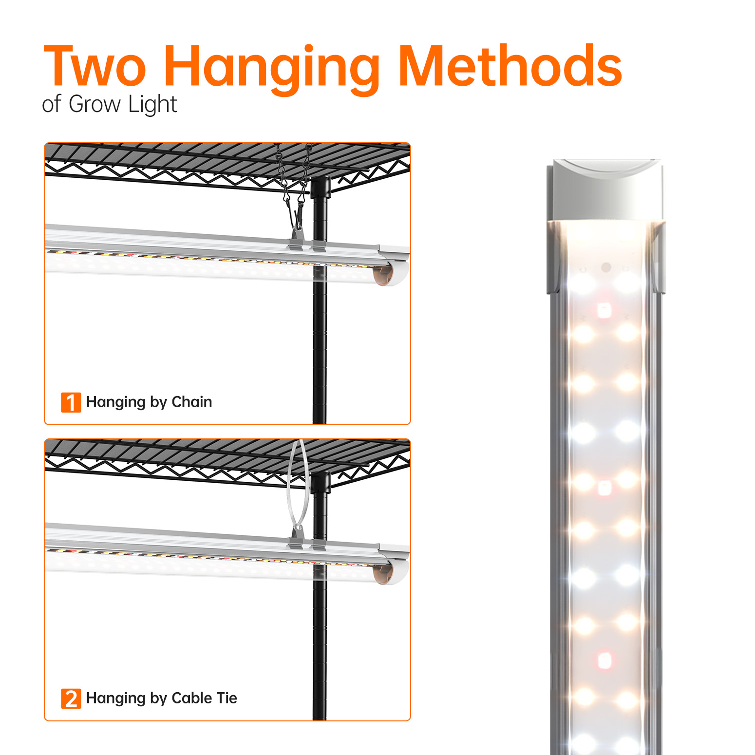 Bstrip 71" 5-Tier Plant Shelf with 120W T8 Grow Light, Large Indoor Plant Stand with Full Spectrum LED Lights and Locking Wheels