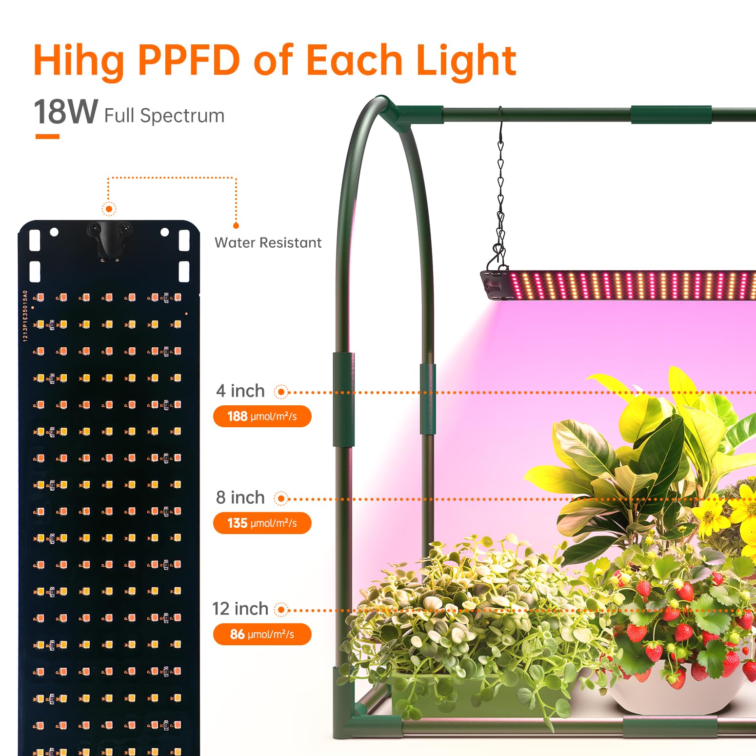 Mini Indoor Greenhouse with Grow Lights, 27.2"L X 19.9"W X 27.2"H Desktop Small Greenhouse with Zippered Door and PVC Cover for Seed Starting, 1.6FT 18W Plant Light for Indoor Plants with Timer