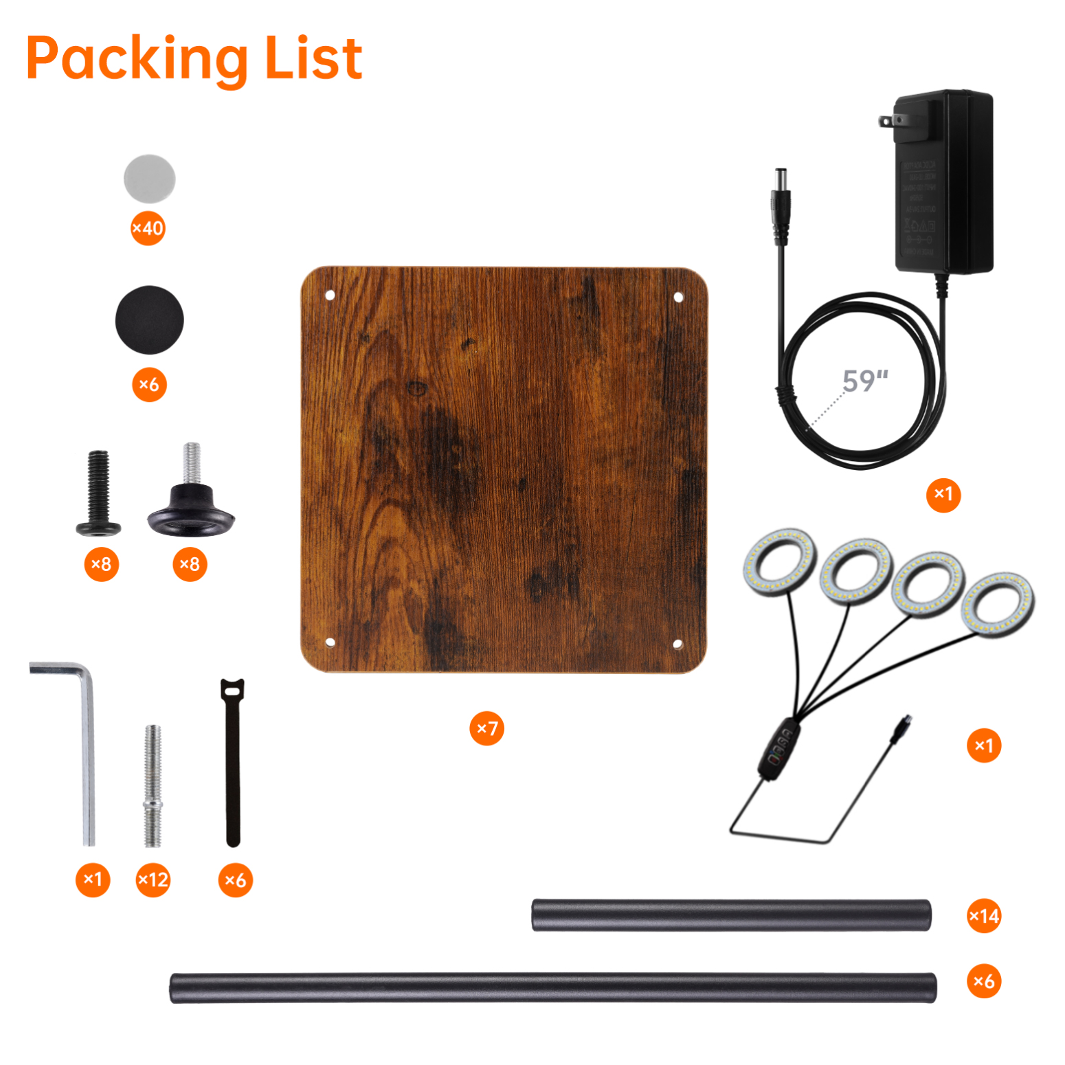 Bstrip Plant Stand with Grow Light, 33 Inch 7 Tier Indoor Plant Shelf with 4 Full Spectrum LED Plant Lights, Metal and Wood Flower Stand with Adjustable Brightness & Timer, Corner Plant Rack for Home Decor