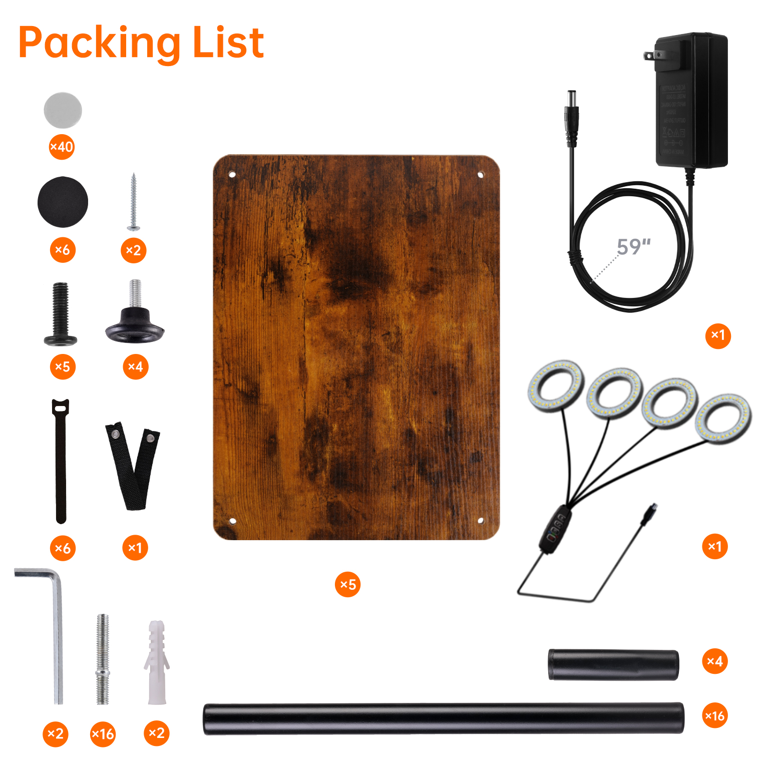 Bstrip Plant Stand with Grow Light, 66 Inch Tall Indoor Plant Shelf with 4 Full Spectrum LED Plant Lights, 5 Tier Metal and Wood Flower Stand with Adjustable Brightness & Timer, Plant Rack for Home Corner Decor