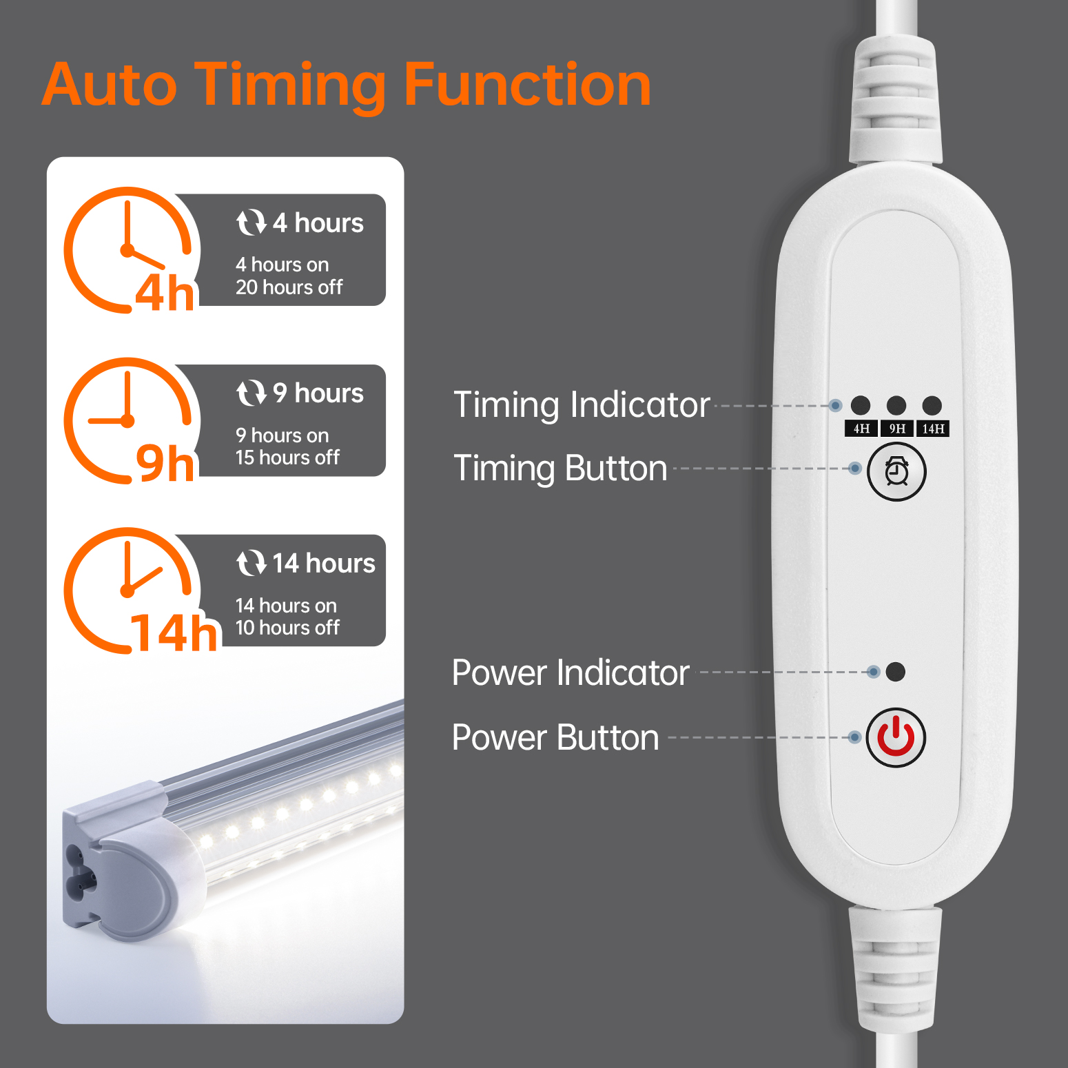 Bstrip 59" 5-Tier Indoor Greenhouse with 4 T8 Grow Lights, 5000K Full Spectrum Plant Shelf with Timer & EVA Cover