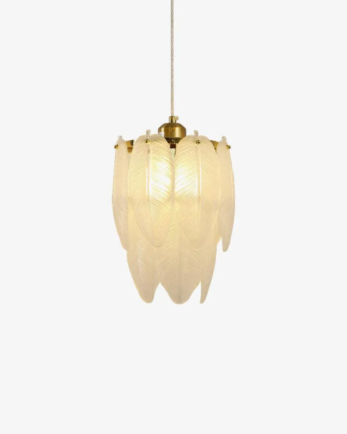 Glass Feather Pendant Light
