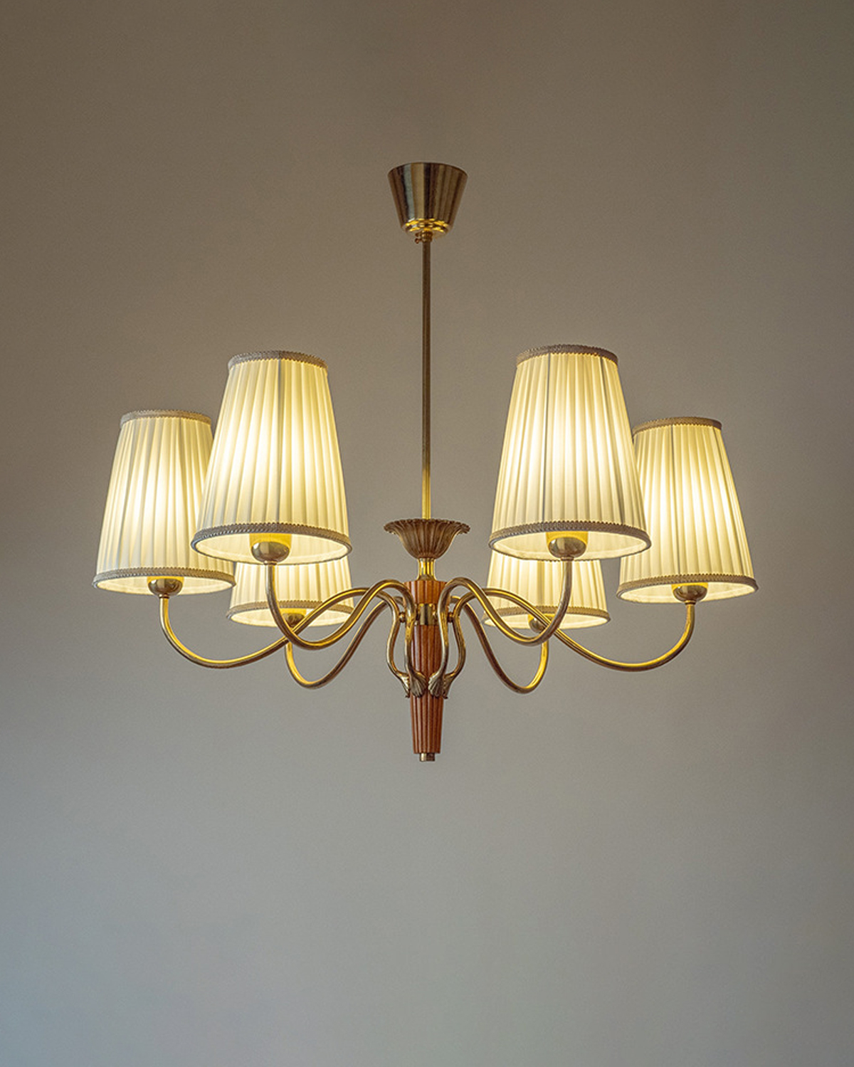 Scandi Oak Vintage Chandelier