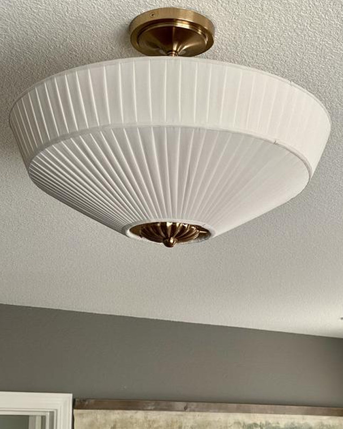 Aura Vintage Pleated Ceiling Light