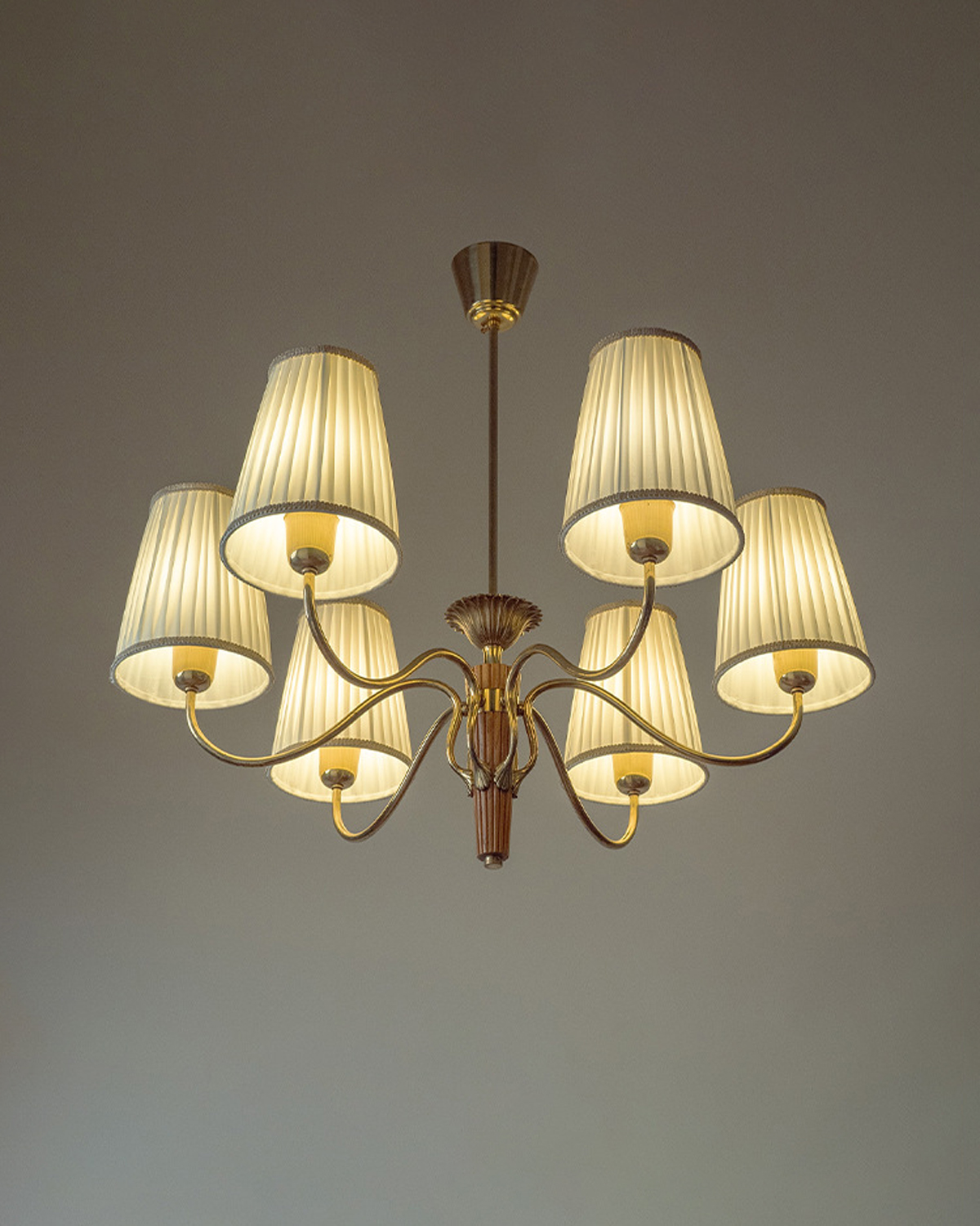 Scandi Oak Vintage Chandelier