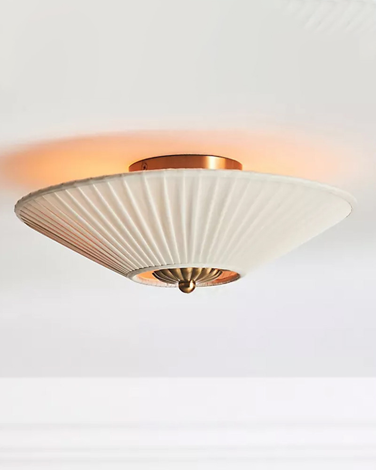 Nova Vintage Pleated Ceiling Light