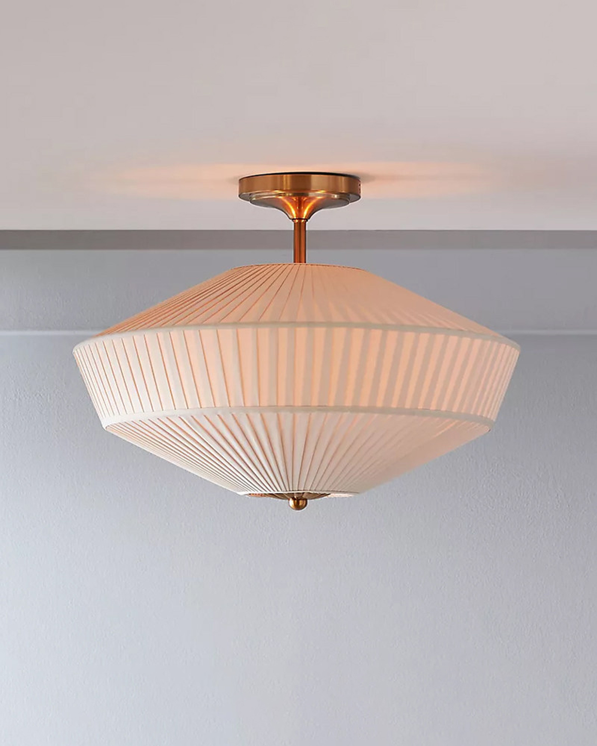 Aura Vintage Pleated Ceiling Light