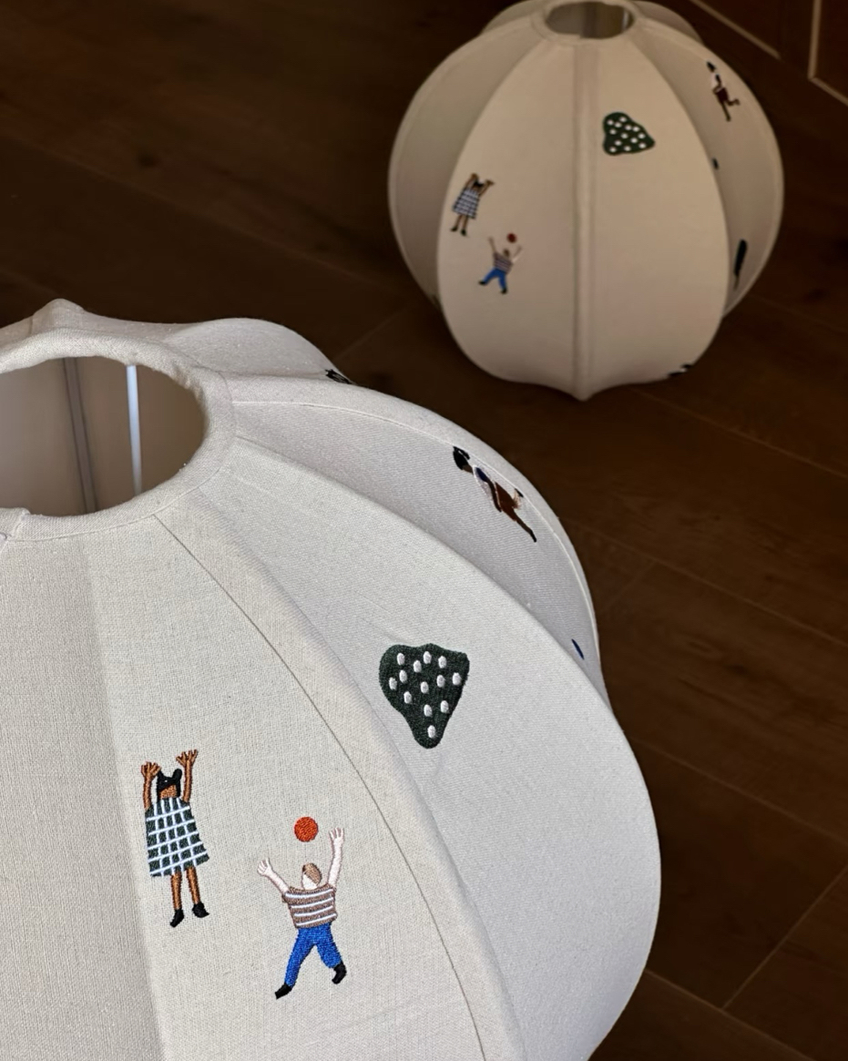 Park Embroidered Textile Pendant Lamp