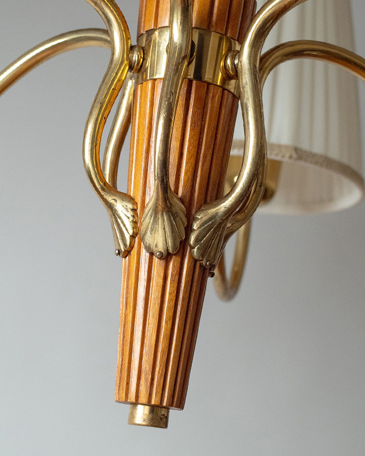 Scandi Oak Vintage Chandelier