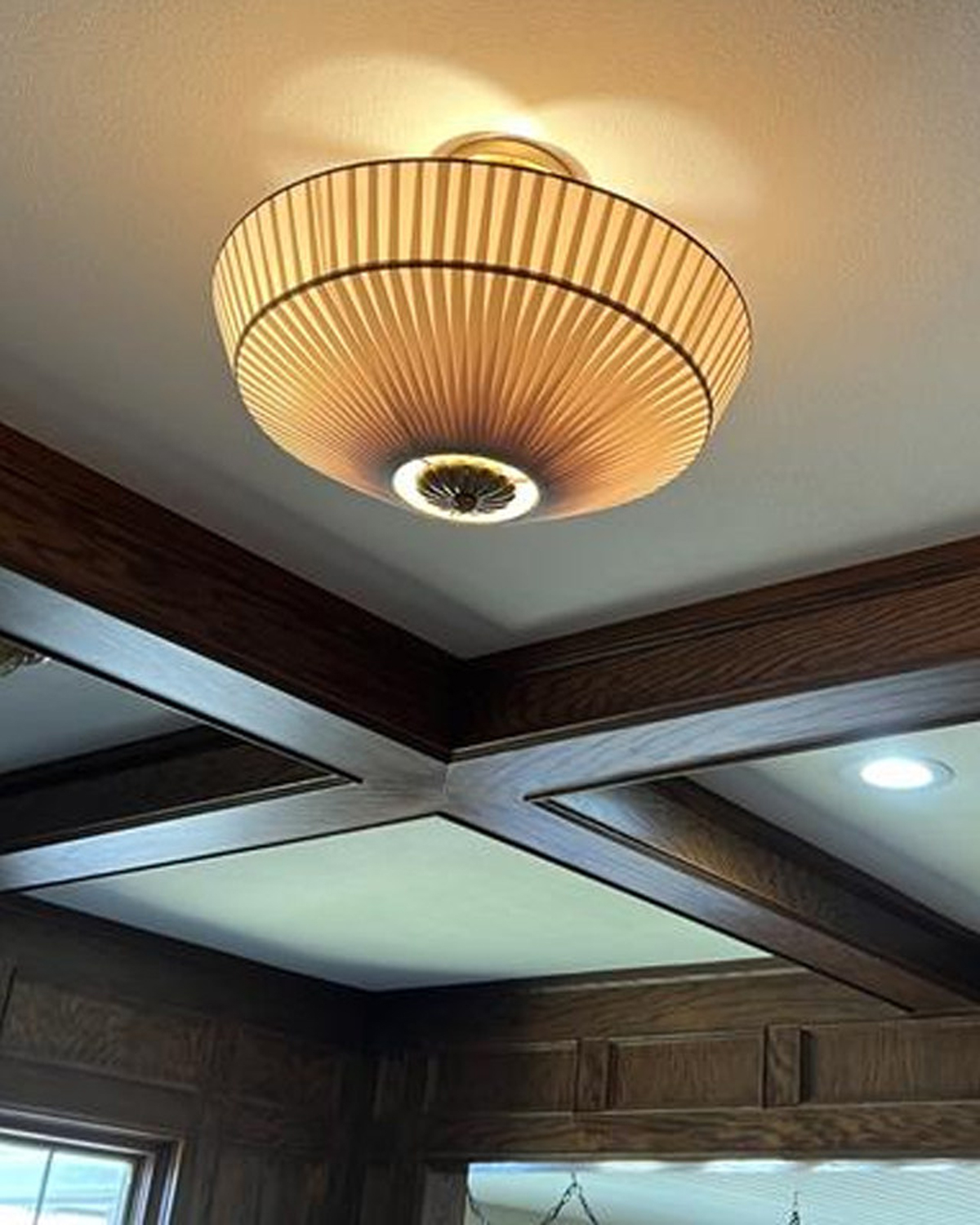 Aura Vintage Pleated Ceiling Light