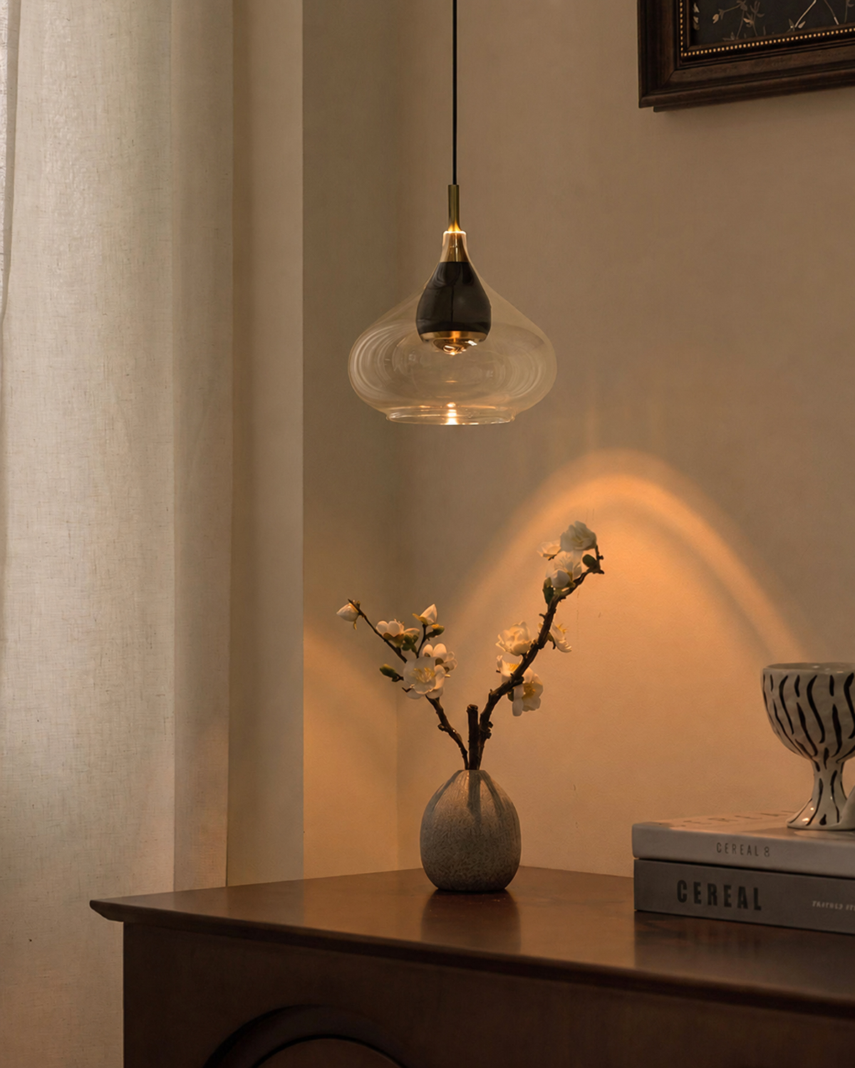 Lucent Drop Glass Pendant Light