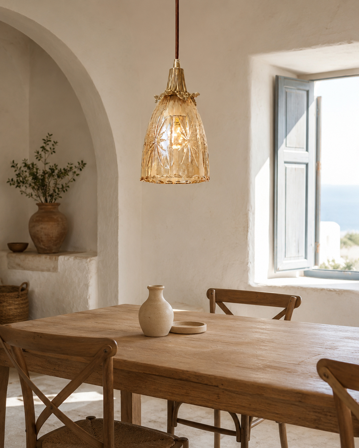 Estelle Cut Glass Pendant Light
