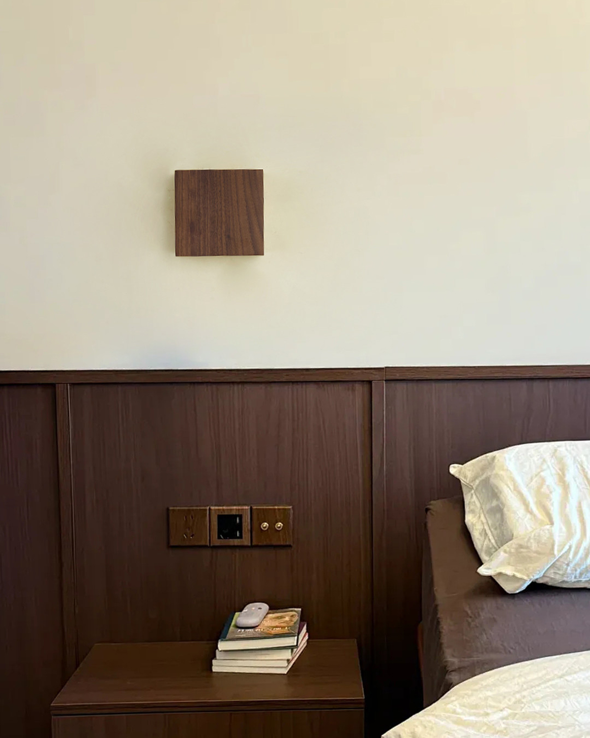 Cove Walnut Wall Sconce