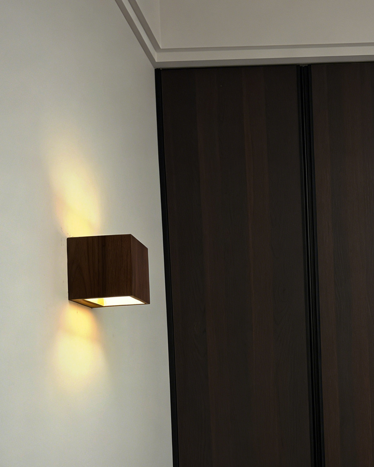 Cove Walnut Wall Sconce