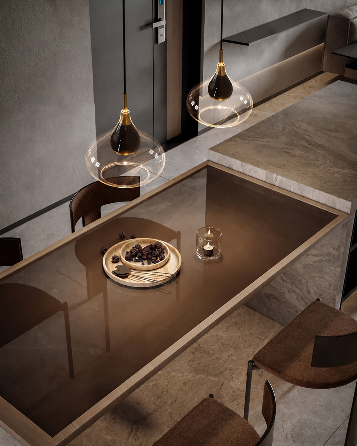 Lucent Drop Glass Pendant Light