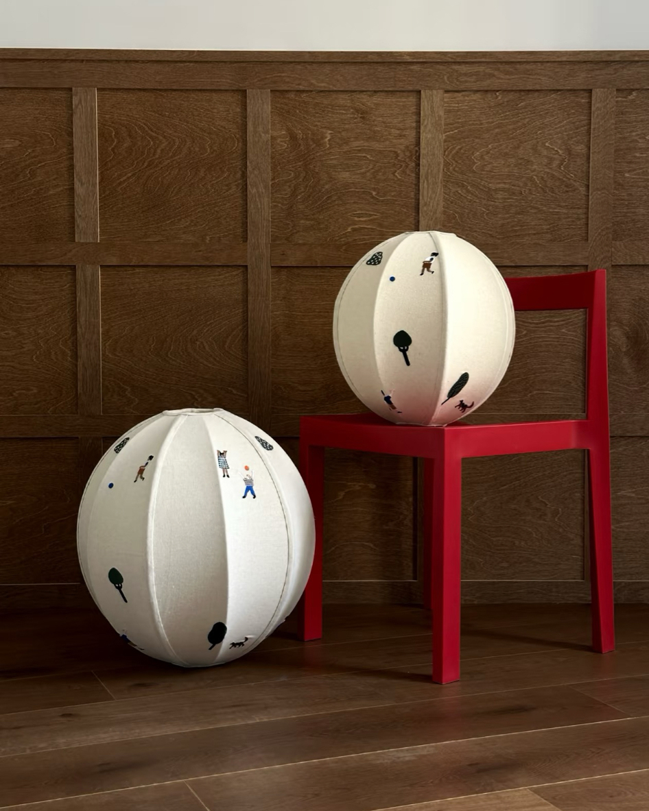 Park Embroidered Textile Pendant Lamp