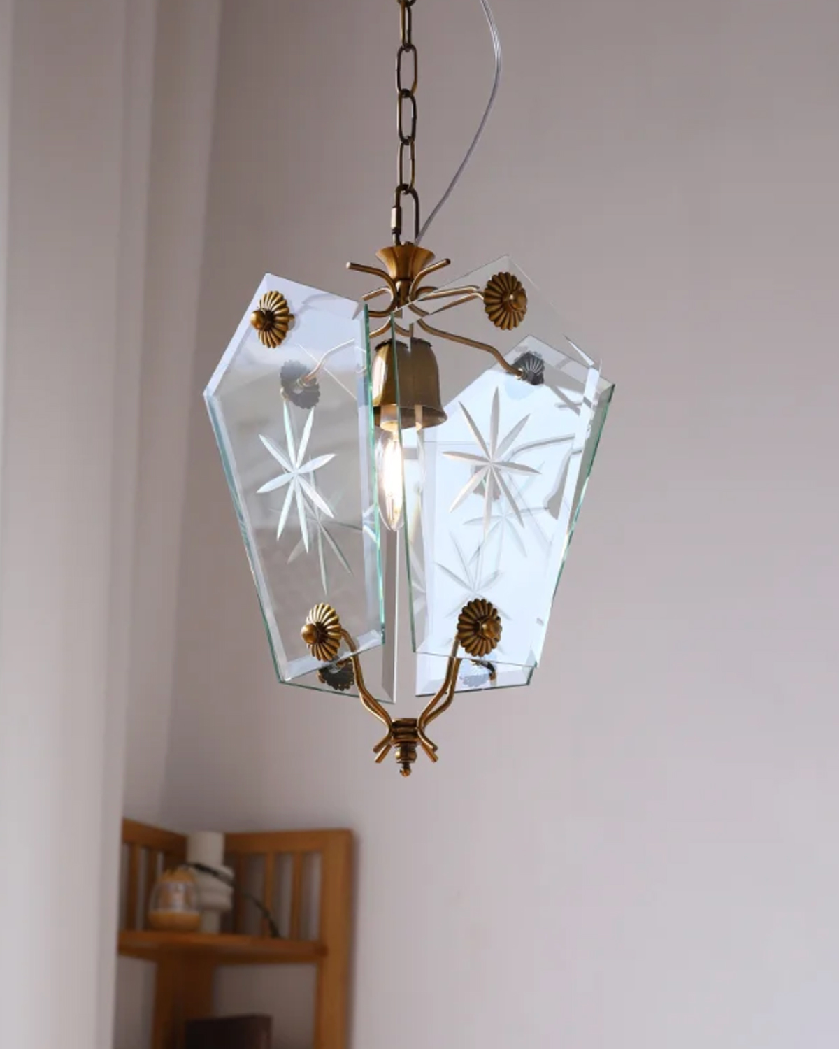 Murano Snowflake Glass Chandelier