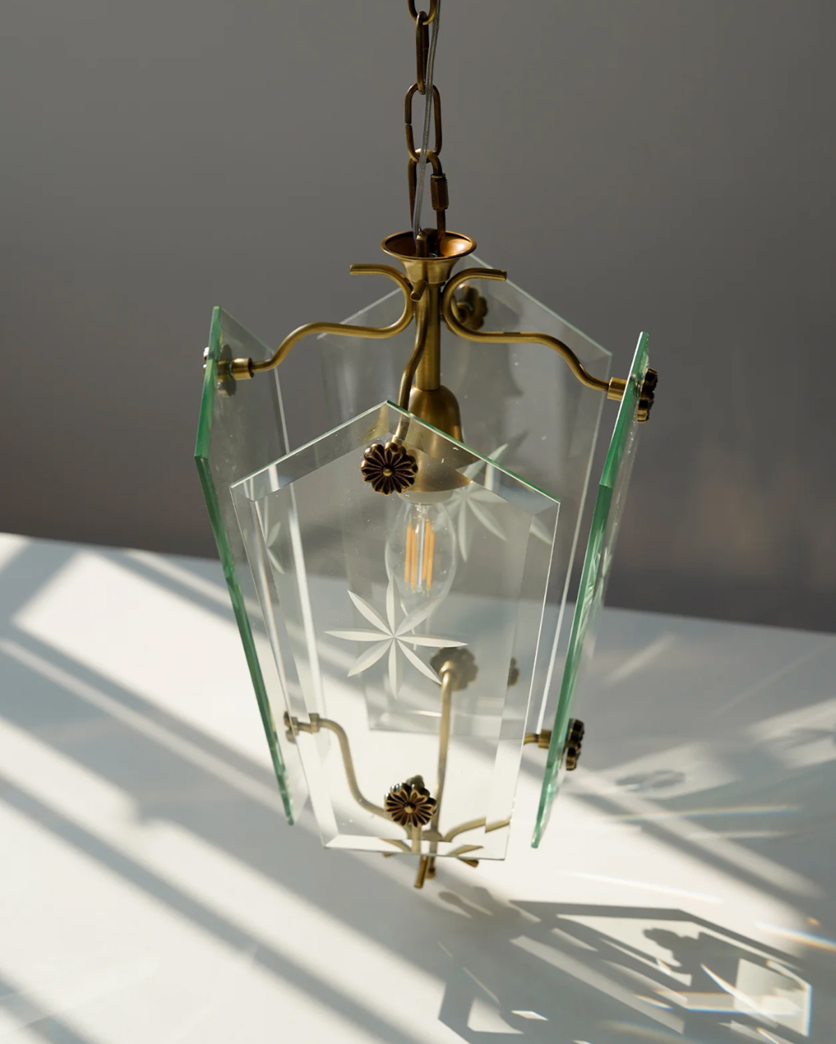 Murano Snowflake Glass Chandelier