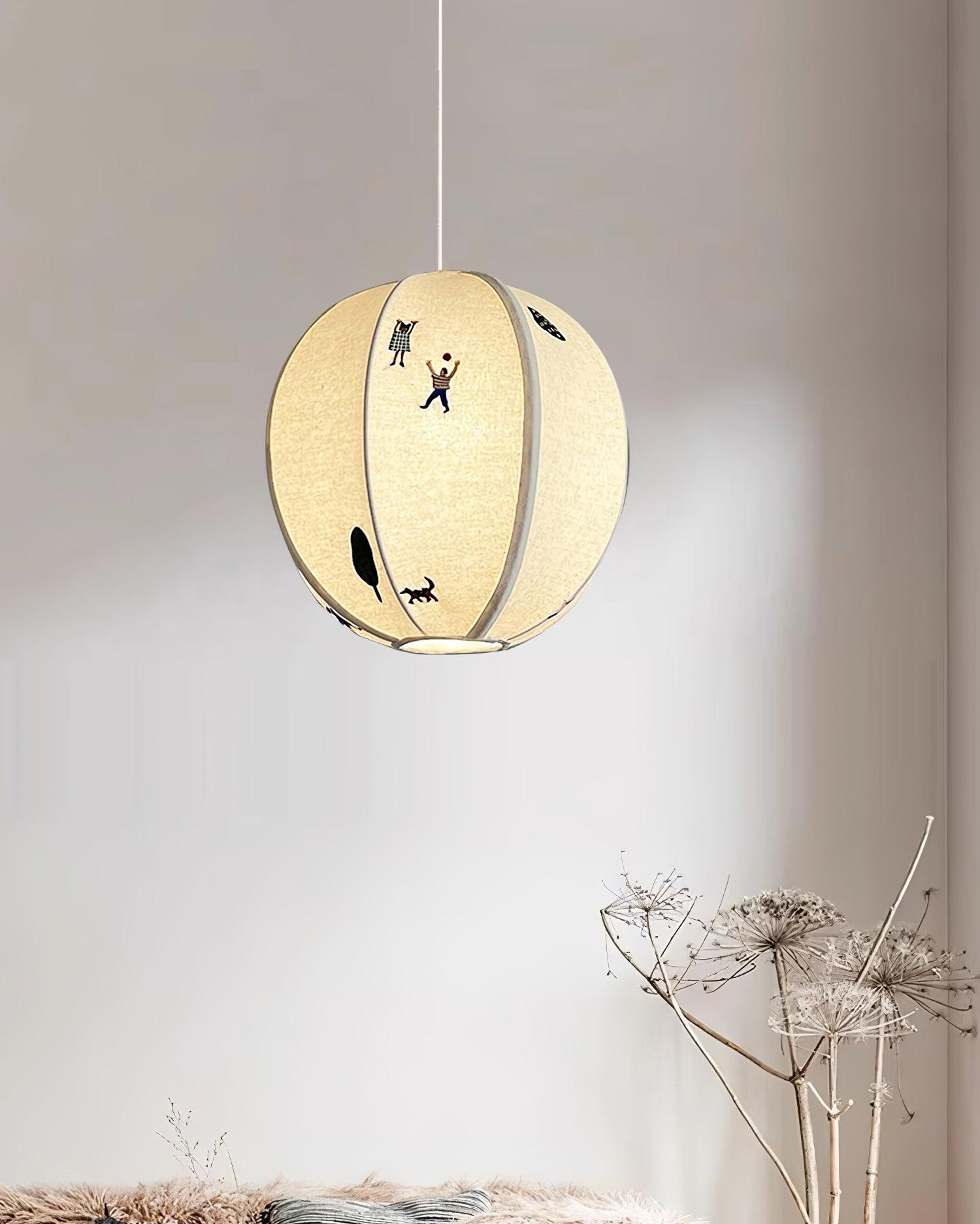 Park Embroidered Textile Pendant Lamp