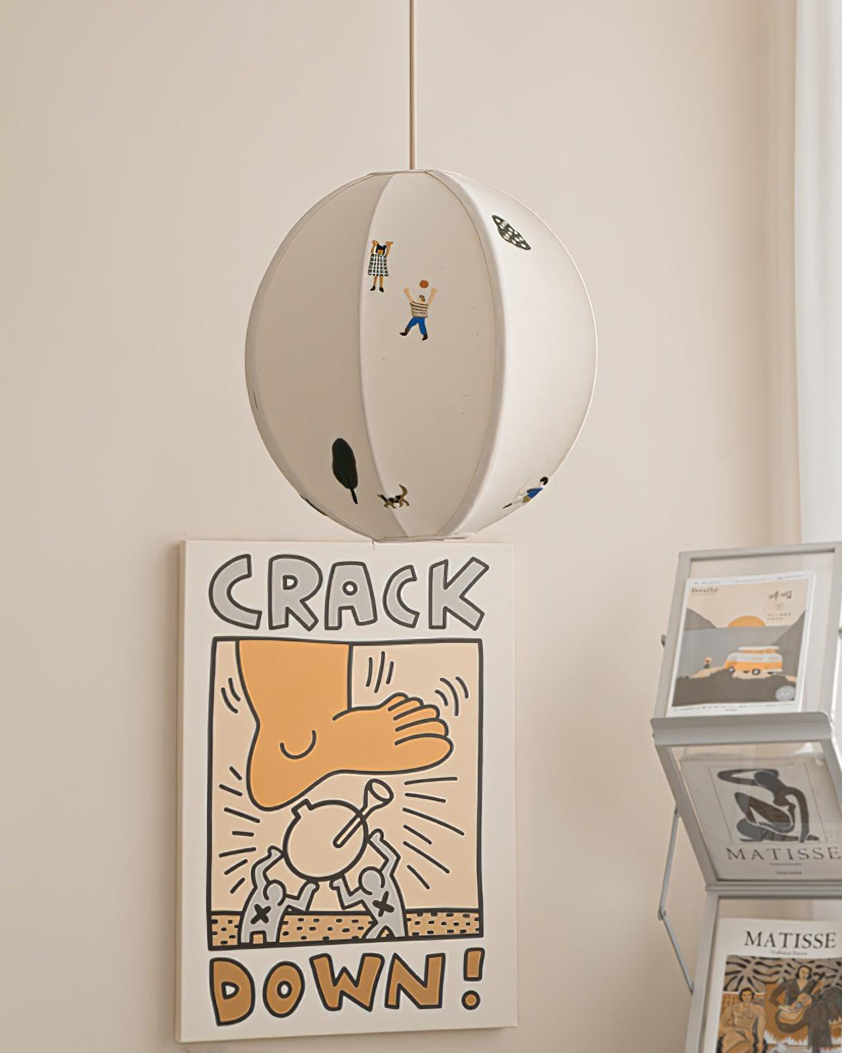 Park Embroidered Textile Pendant Lamp