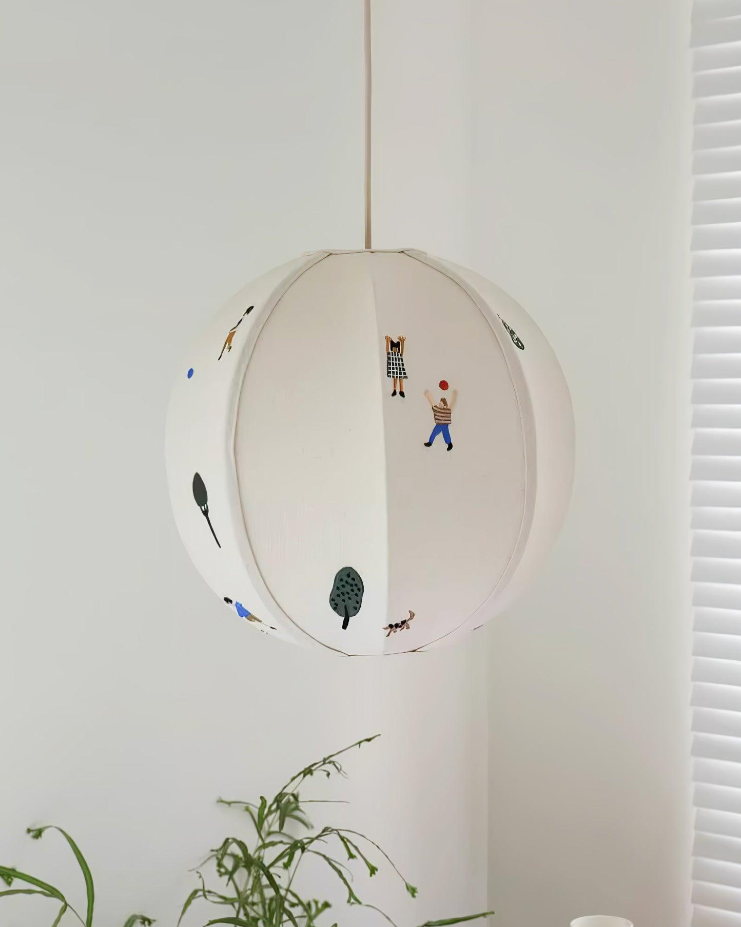 Park Embroidered Textile Pendant Lamp