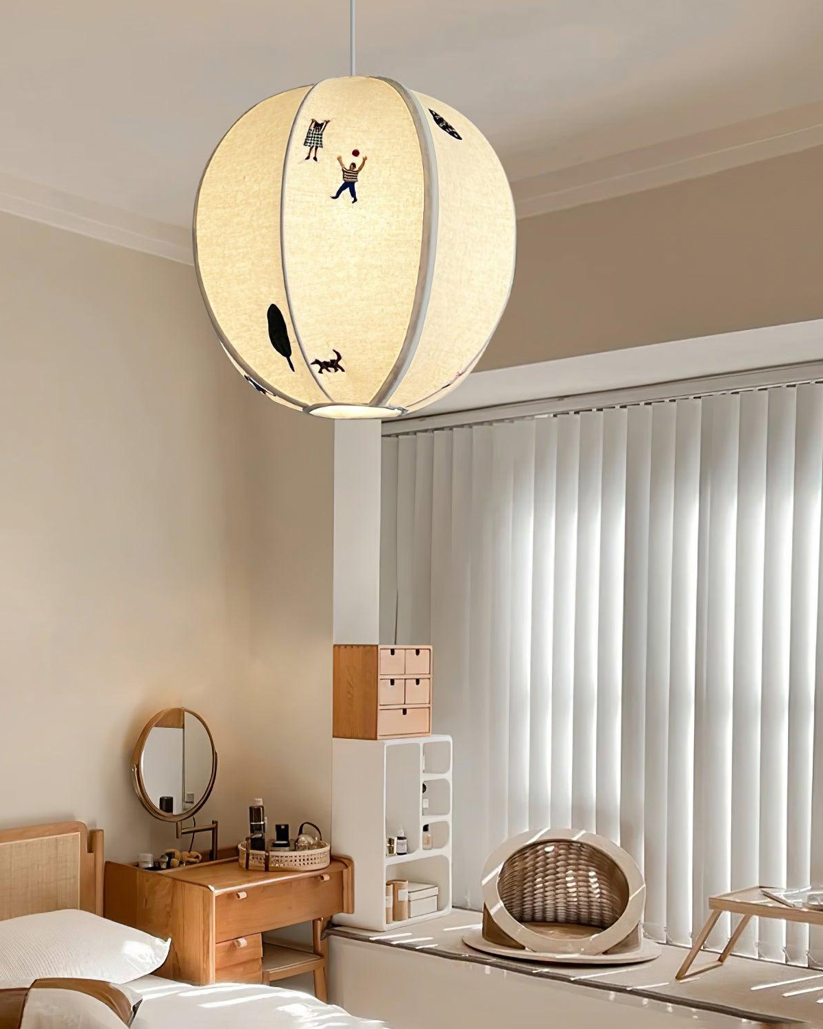 Park Embroidered Textile Pendant Lamp