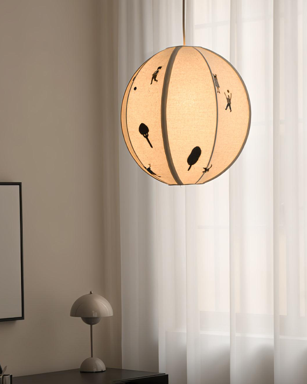 Park Embroidered Textile Pendant Lamp